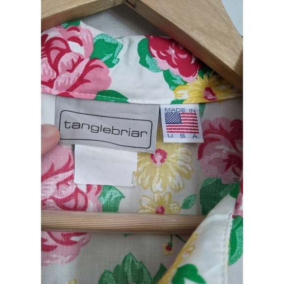 Tanglebriar Vintage 80's 90's Floral Button Down - Picture 3 of 5